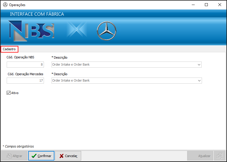 MercedesIntegration - Parâmetros - Operação - Aba Cadastro.png