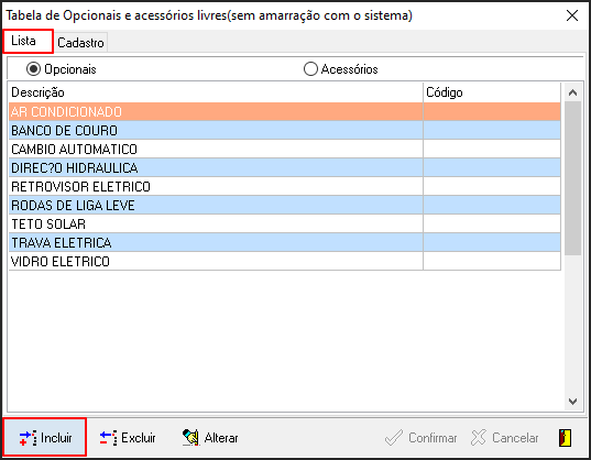 Avalia - Tabelas de Suporte - Opcionais e Acessórios - Form Tabela de Opcionais - Aba Lista - Botão Incluir.png