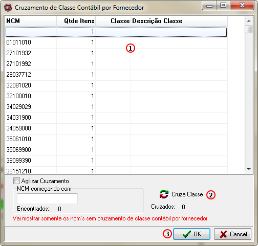 CargaFCA - Aba Carga Pecas - Carga de Pecas - Form FCA-Carga de Pecas - Aba Cruza Selecionado - Botao Cruza Selec - Form Cruzam de Classe Contabil - Botao Cruza Todos - Form Cruzamento de Classe Contabil.png