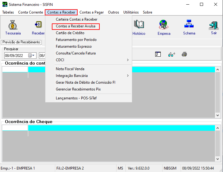 Sisfin - Contas a Receber - Contas a Receber Avulsa.png