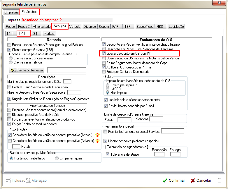 Tabelas - Parametros Gerais 2 - Servicos - Aba 2 - Parametro Liberar desconto em OS com KIT.png