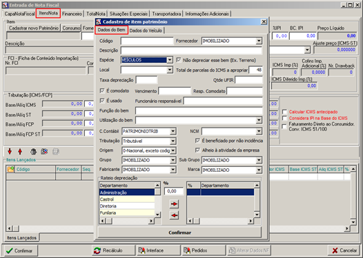 Modulo compras - entrada nota fiscal - cadastro item patrimonio.png