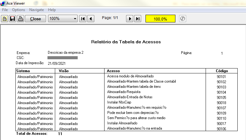 NBS User - Acessos - Form Tabela de Acessos de Sistema - Botao Imprimir - Relatorio Tabela de Acessos.png