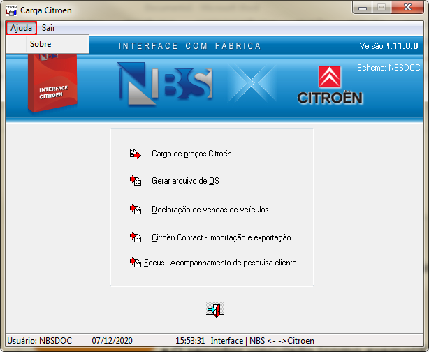 Carga Citroen - Tela Menu Principal - Guia Ajuda.png