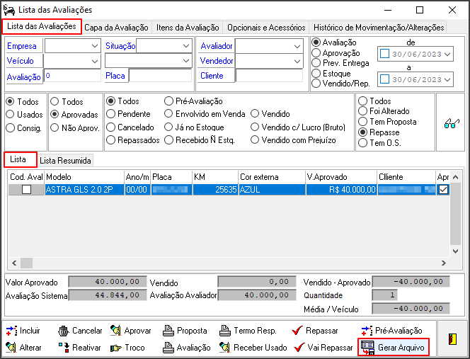 Avalia - Controles - Lista das Avaliações - Botão Gerar Arquivo.png