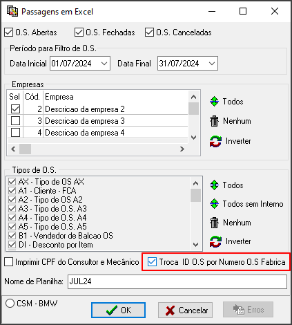 Release - NBS OS - Gerencia - Relatórios Gerais - Passagens em Excel - Parâmetro Troca ID OS por Número de OS Fábrica.png