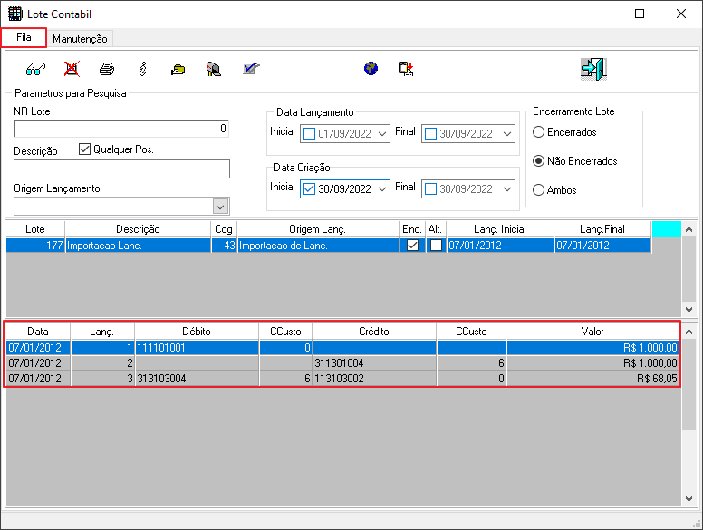 Contab - Tabelas - Lote Contabil - Form Lote Contabil - Aba Fila.png