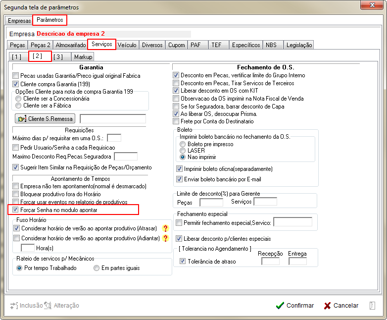 Tabelas - Parametros Gerais 2 - Servicos - Aba 2 - Parametro Forcar Senha no modulo apontar.png