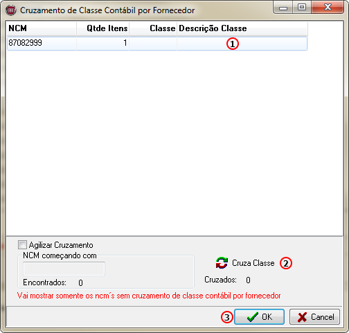 CargaFCA - Aba Carga Pecas - Carga de Pecas - Form FCA-Carga de Pecas - Aba Cruza Selecionado - Botao Cruza Selec - Form Cruzam de Classe Contabil - Botao Cruza Classe - Form Cruzamento de Classe Contabil por Fornecedor.png