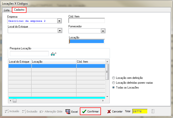 Compras - Estoquista - Tabela de Locacoes x Itens - Form Locacoes x Codigos - Aba Cadastro.png