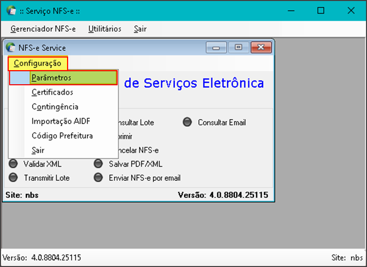 ligação=Arquivo:NFe_-_Configura%C3%A7%C3%B5es_-_Par%C3%A2metros.png
