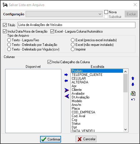 Avalia - Controles - Lista das Avaliações - Botão Gerar Arquivo - Form Salvar Lista em Arquivo.png