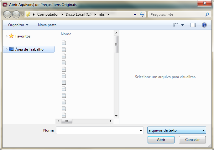 CargaFCA - Aba Carga Pecas - Carga de Pecas - Form FCA-Carga de Pecas - Aba Empresas - Botao Abrir Arquivo - Form Abrir Arquivos de Precos Itens Originais.png