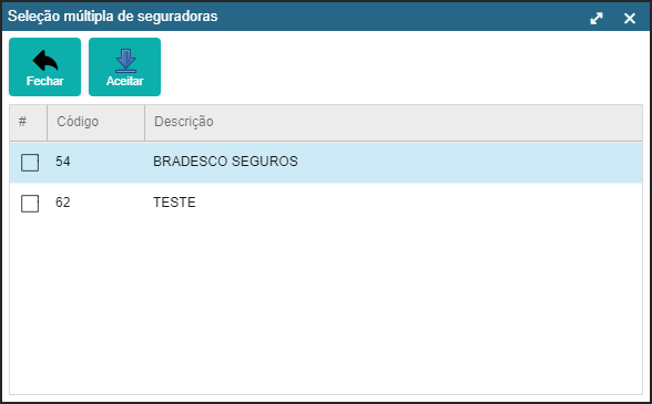 CRM Parts - Gerenciamento - Notas Fiscais de Vendas - Botão Pesquisar - Form. Seleção Múltipla de Seguradoras.png