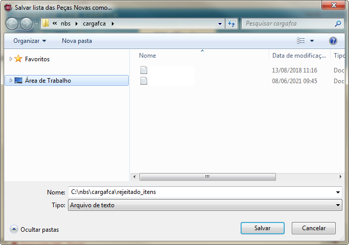 CargaFCA - Aba Carga Pecas - Carga de Pecas - Form FCA-Carga de Pecas - Botao Salvar Pecas Novas - Form Salvar Lista das Pcas Novas.png