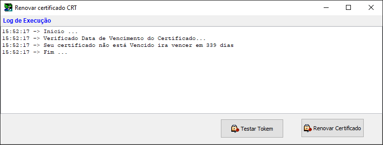 Sisfin - Tabelas - C Bancária - Config Emp - Banco - Aba Especifico para Cobranca Online - Configuração de Comunicação - Botão Renovar CRT - Form Renovar Certificado.png