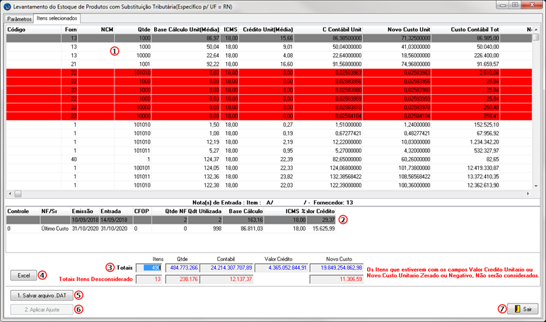 RegimeICMSRN - Aba Itens Selecionados.png