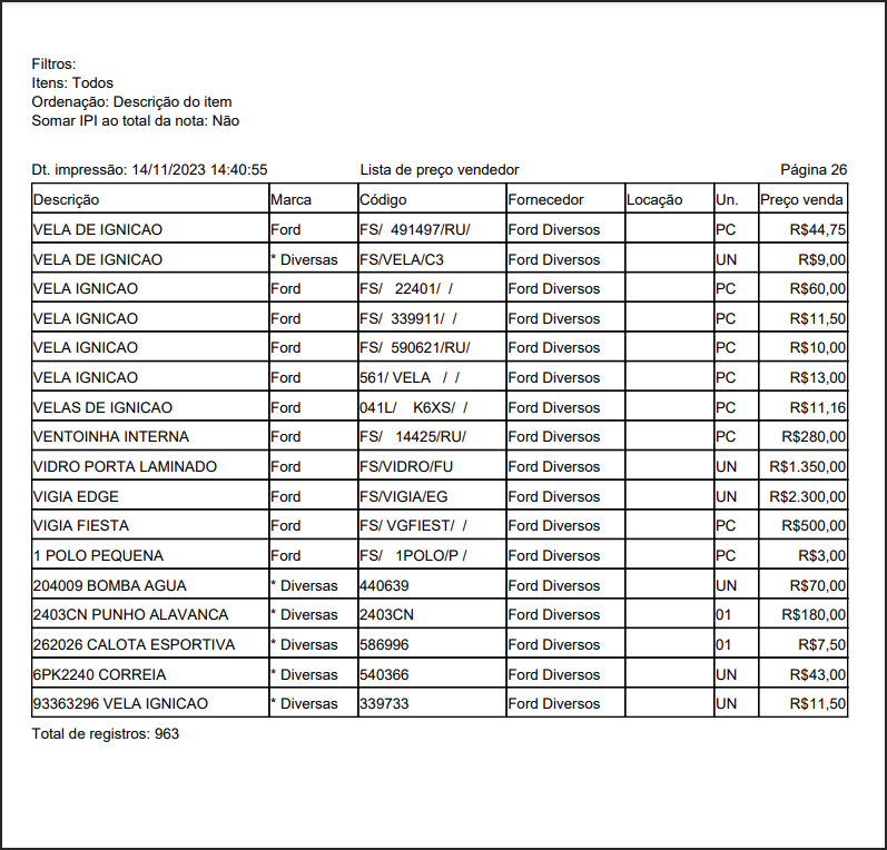 CRM Parts - Relatórios - Lista de Preços - Relatório Lista de Preço.png