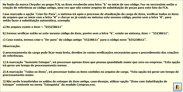 CargaFCA - Aba Carga Pecas - Carga de Pecas - Form FCA-Carga de Pecas - Aba Parametros de Carga - Tela Informativa.png