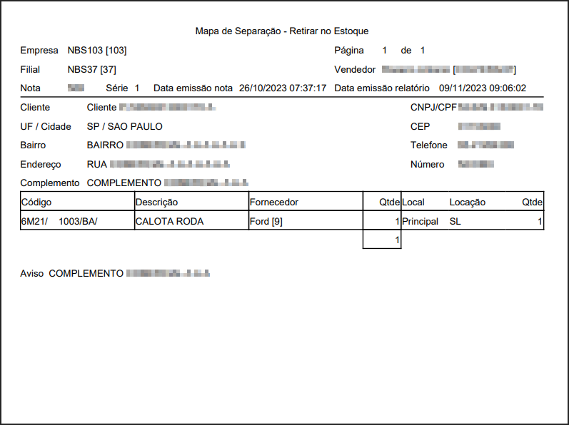 CRM Parts - Gerenciamento - Notas Fiscais de Vendas - Botão Imprimir Locação - Relat Mapa de Separação.png