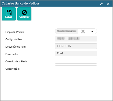 CRM Parts - Tela Menu Principal - Pré Pedidos - Grid - Ficha do Item - Botão Banco de Pedidos - Form Cadastro Banco de Pedidos.png