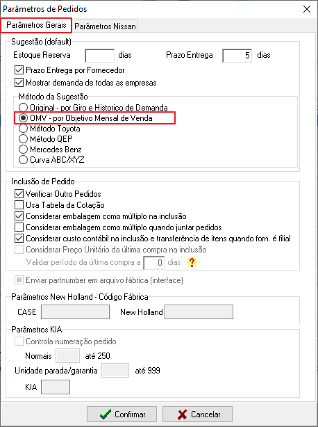 Pedido - Tabelas - Parametros - Aba Parametros Gerais Nissan.png