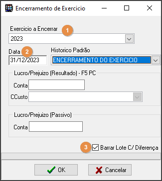 Contab - Processamentos - Encerramento de Exercício - Form Encerramento de Exercício.png