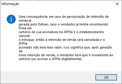 Ger Veic - Controle - Renave - Gerenciador Renave - Solicitar Entrada - Aba Processo - Cancelar - Tela Informativa.png