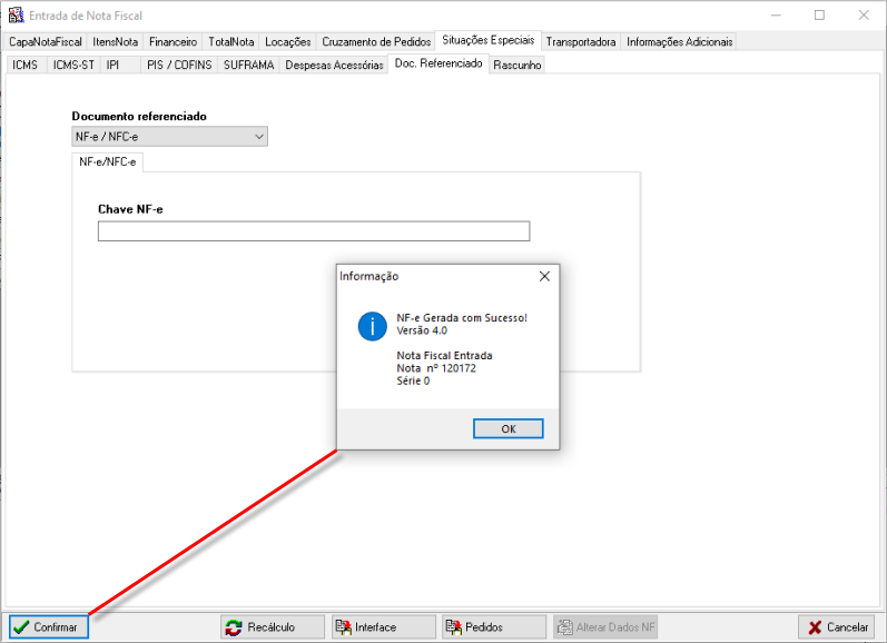 NBSShortcut - Entrada Nota Fiscal - Situacoes Especiais - Doc. Refenciado.png