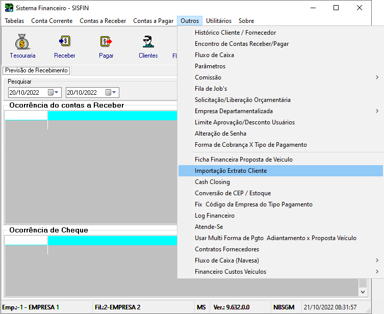 Sisfin - outros - Importacao extrato cliente.png