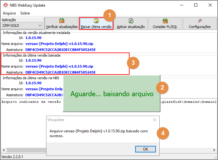 CRM Gold - Manual de Atualização - Menu Raiz - Disco Local C - Pasta Java - WEUpdate-Atalho - Form NBS WebEasy Update - Guia Baixar Última Versão.png