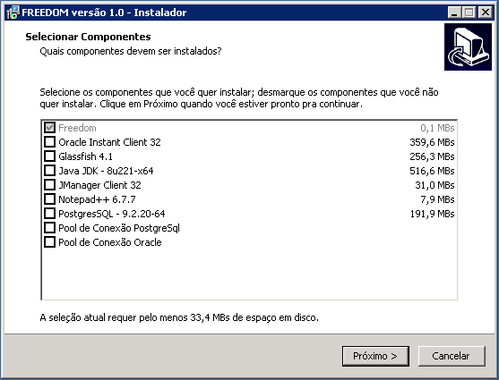 Instalador - Freedom - Selecao componentes.png