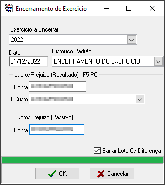 Contab - Processamentos - Encerramento de Exercício - Form Encerramento de Exercício 2.png