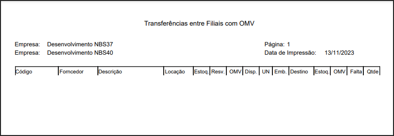 CRM Parts - Relatórios - Transf entre Filiais com OMV - Relatório Transf entre Filiais com OMV.png