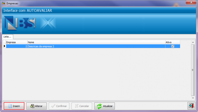 Nbscargaintegrador - Autoavaliar - parametros - empresa - guia lista.png