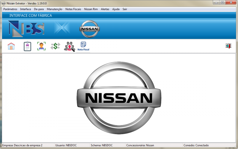 NissanExtrator - Tela Menu Principal 1.png