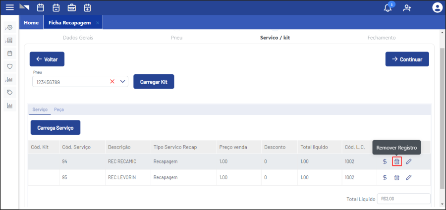 NBS Recap Web - Ficha - Ficha de Recapagem - Serviço-Kit - Aba Serviço - Botão Carrega Serviço - Botão Remove Registro.png