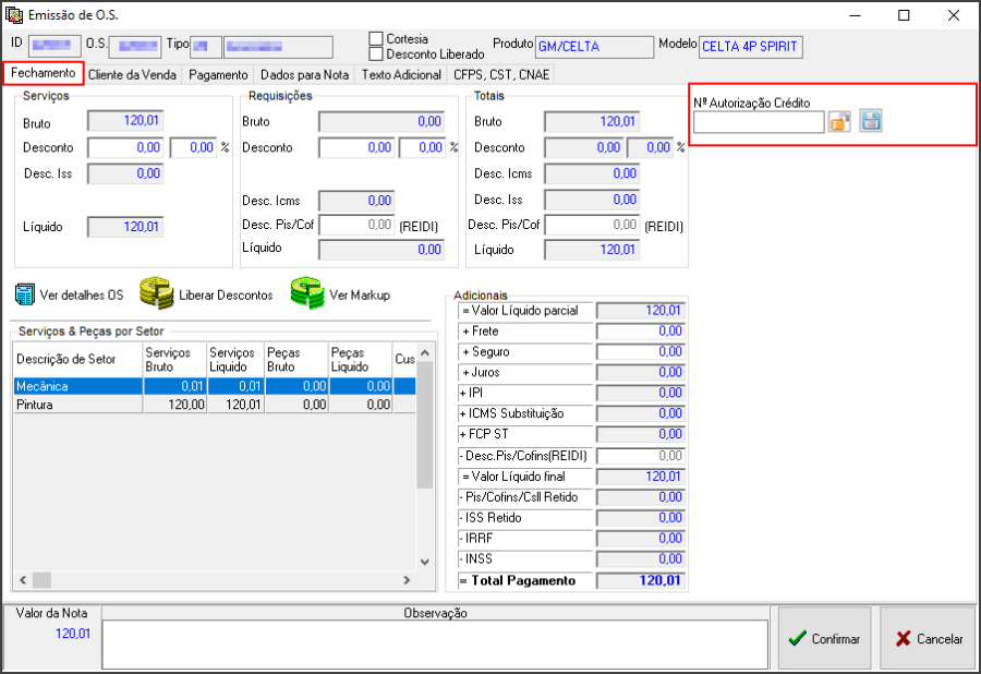 Release - NBS OS - O.S. - Fechar - Aba Fechamento - Campo N Autorização Crédito.png