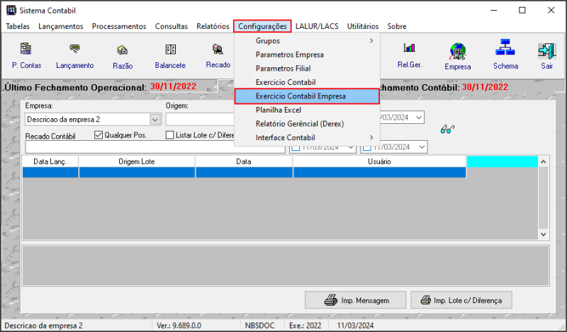 Contab - Configurações - Exercício Contábil Empresa2.png