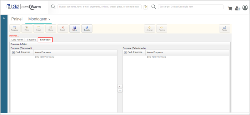 CRM Parts - Tabelas - Painel de Gestão - Montagem - Aba Empresas.png