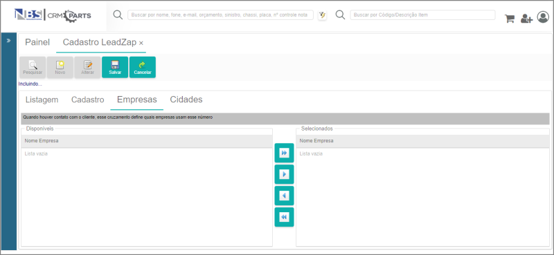 CRM Parts - Tabelas - LeadZap - Cadastro - Aba Empresas.png
