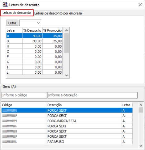 Pedidos - Vendas - Pendentes-Oficina - Form Vendas Pendentes - Botao Detalhes do Item - Form Detalhe do Item - Botao Promocao - Form Promocao Vendas Balcao - Promocao Global - Form Letra de Desconto - Aba Letras de Desconto.png