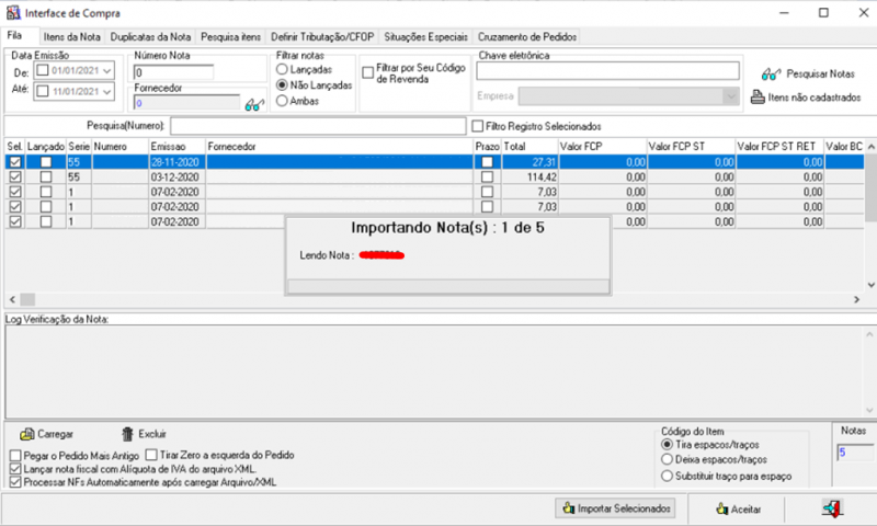 Compras - Form Interface de Compra - Form Monitor Notas Eletronicas - Tela Informativa de Importacao de Notas 1.png