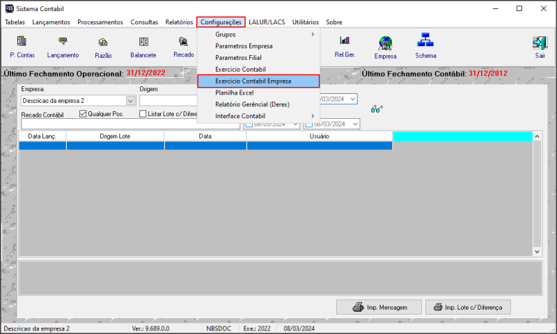 Contab - Configurações - Exercício Contábil Empresa1.png