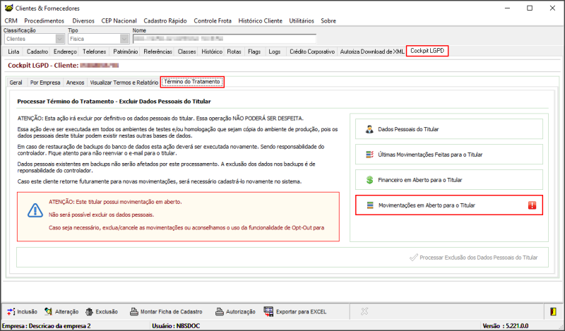 Clientes - Aba Cockpit LGPD - Sub Aba Término do Atendimento - Mensagem de Atenção Movimento em Aberto.png