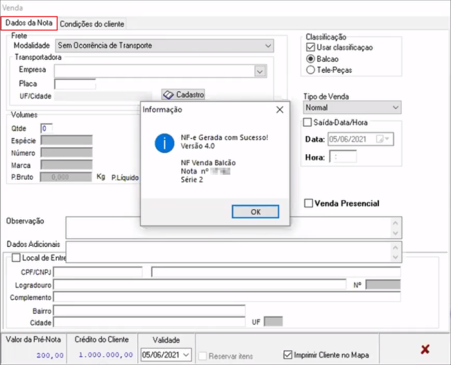 Vendas - Form Vendas - Aba Dados da Nota - Tela Informativa1.png