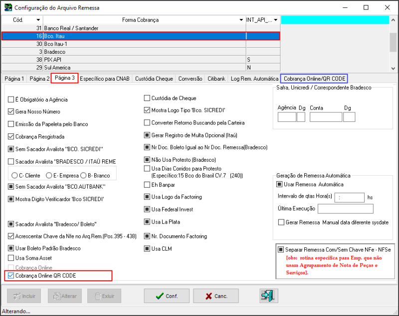Sisfin - Tabelas - Cobrança Bancária - Configura Empresa-Banco - Aba Página 3 - Parâmetro Cobrança Online QRCODE.png