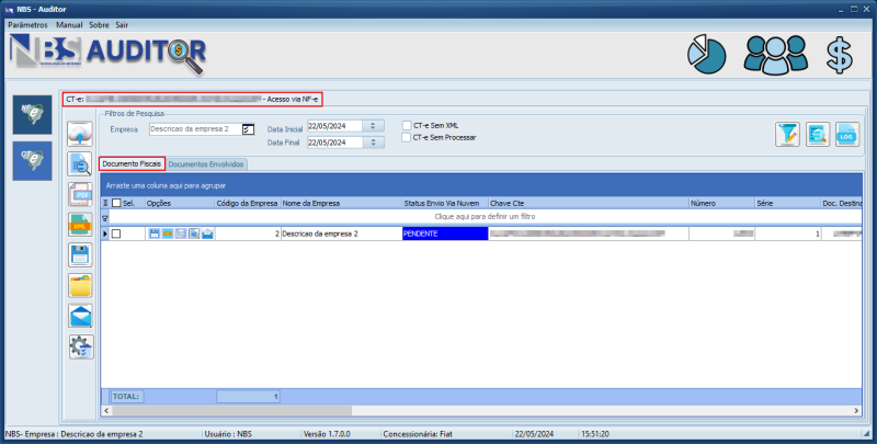 NBS Auditor - Aba CTe - Aba Documentos Fiscais.png