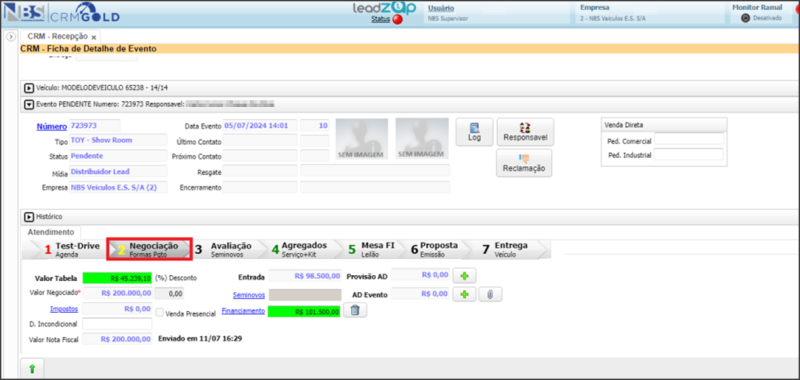 CRM Gold - Ficha do Evento - Atendimento - Aba 2 Negociação.png