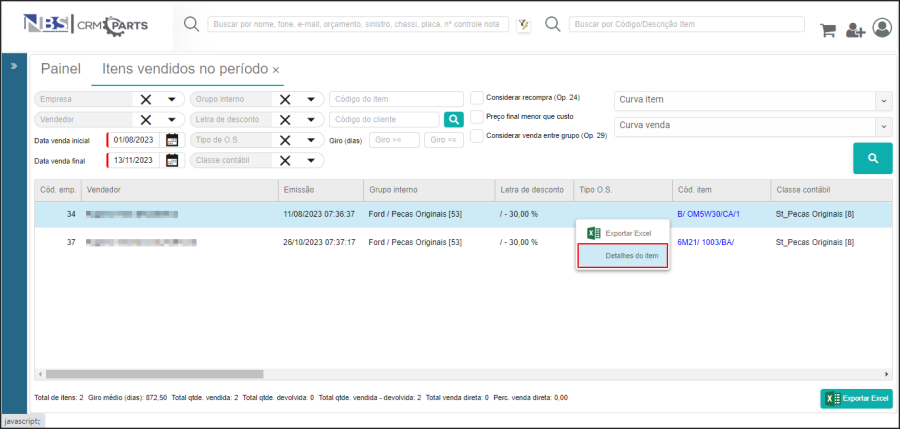 CRM Parts - Relatórios - Itens Vendidos no Período - Menu Flutuante - Detalhes do Item.png